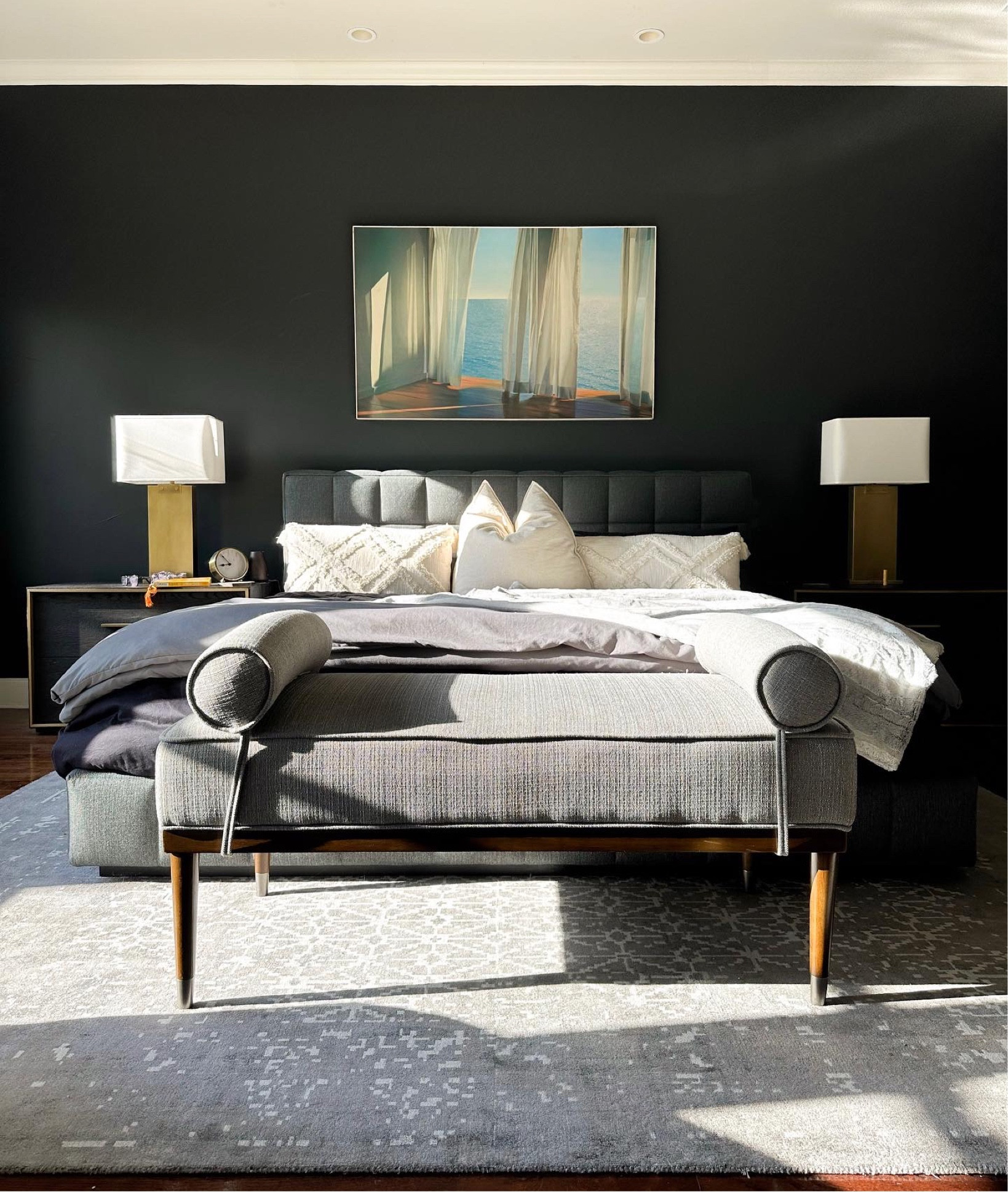 Dark and breezy primary bedroom

#LTKhome