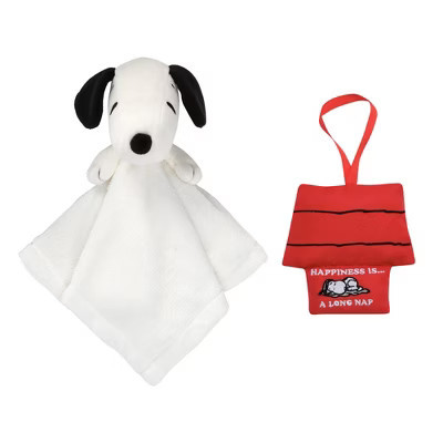 Lambs & Ivy Snoopy Plush Security Blanket/Lovey & Door Pillow Gift Set | Target