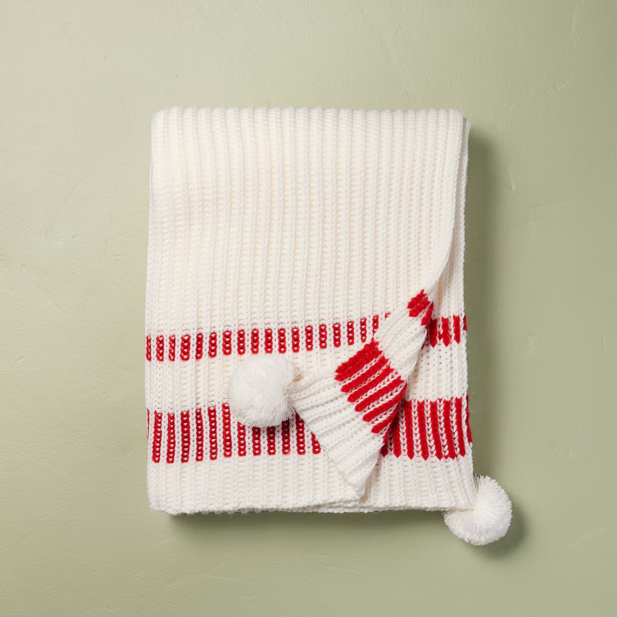 Border Stripe Rib Knit Throw Blanket - Hearth & Hand™ with Magnolia | Target