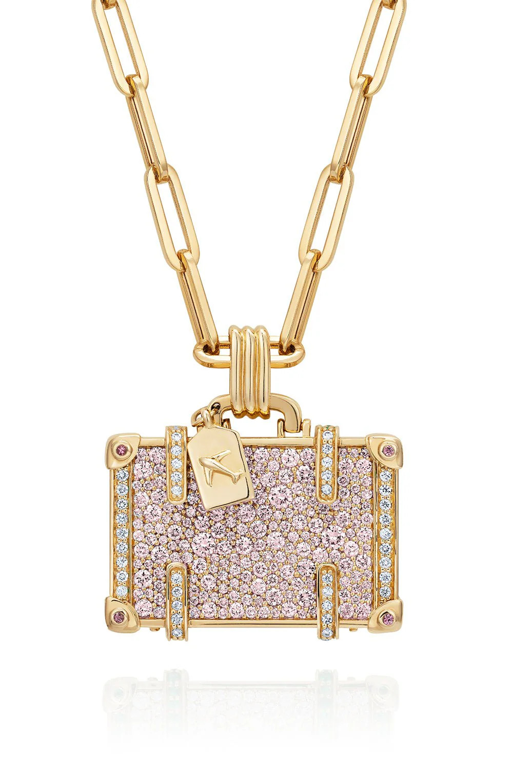 Large Pink Sapphire Travel Necklace | NEVERNOT | Marissa Collections