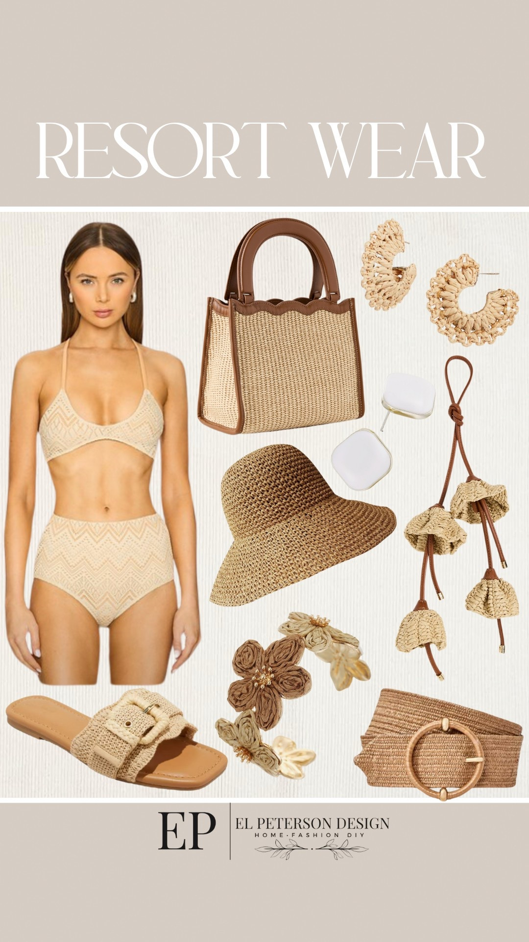 Resort Wear 
Bikini
Bag
Sandals
Bracelet 
Belt
Earrings
Hat

#LTKFindsUnder50 #LTKFindsUnder100 #LTKStyleTip