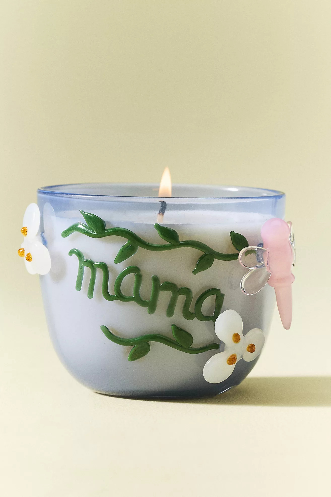 Floral Wildflower Bouquet Mama Glass Candle | Anthropologie (US)