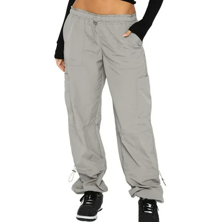 Miayilima Casual Pants For Women Relaxed Fit Baggy Clothes Black Pants High Waist Zipper Slim Drawst | Walmart (US)