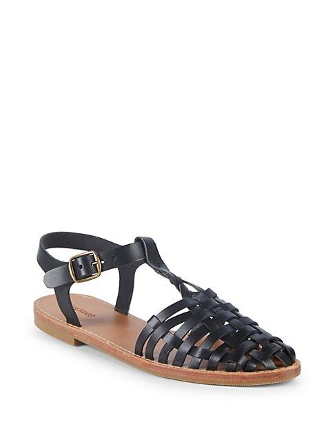 Round-Toe Leather Fisherman Sandals | Saks Fifth Avenue OFF 5TH