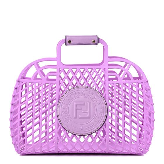 Recycled Plastic Vitello Liberty Matte Medium Fendi Basket Violetta | FASHIONPHILE (US)