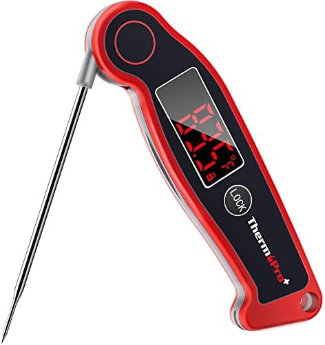 ThermoPro TP19 Waterproof Digital Meat Thermometer for Grilling with Ambidextrous Backlit & Therm... | Amazon (US)