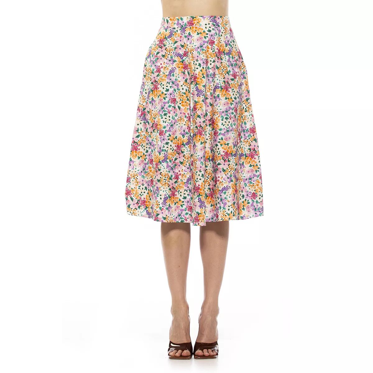 Women's ALEXIA ADMOR Mabel Midi Flared Skirt | Kohl's