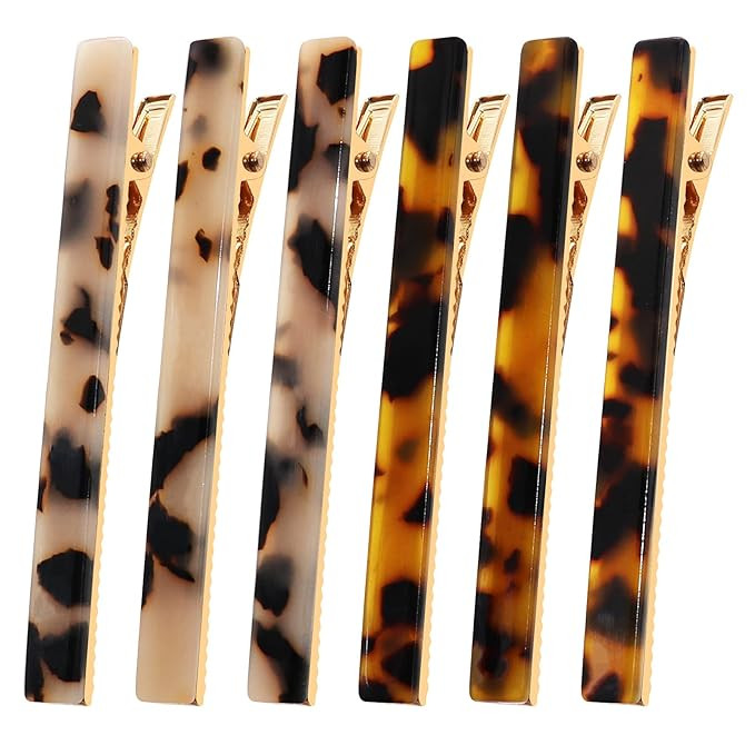 Cobahom 6 Pack Leopard Print Hair Clips Duckbill Hair Clip Metal Duck Teeth Hair Pins Chic Tortoi... | Amazon (US)