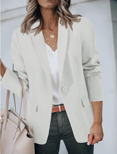 The blazer that instantly pulls any outfit together ✨ This open-front style is polished but still comfy. Great for work, meetings, or throwing on over jeans and a tee for that effortless “put-together” look. 

 

#LTKgrwm #LTKdayinmylife #LTKootd