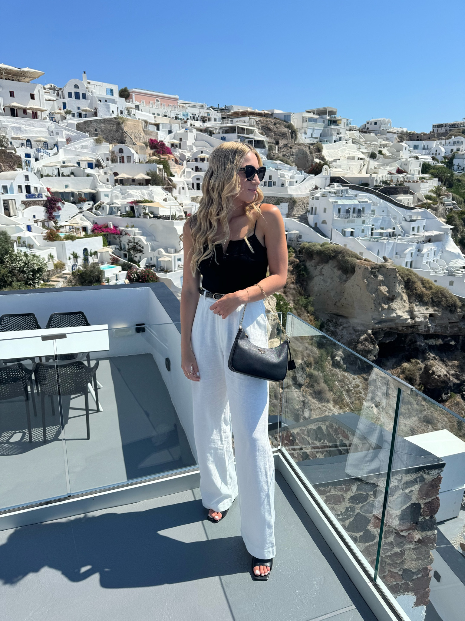 One of my favorite outfits I packed for European summer, complete with my new Prada bag that I am loving!! Love a black and white outfit 🤍🖤

#LTKTravel #LTKItBag #LTKStyleTip