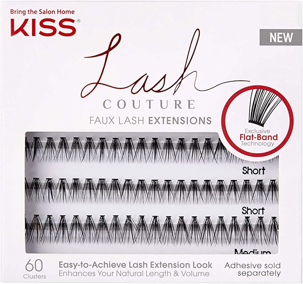 KISS Lash Couture Faux Mink Lash Extensions, Style 'Venus', Exclusive Flat-Band Technology, Short... | Amazon (US)