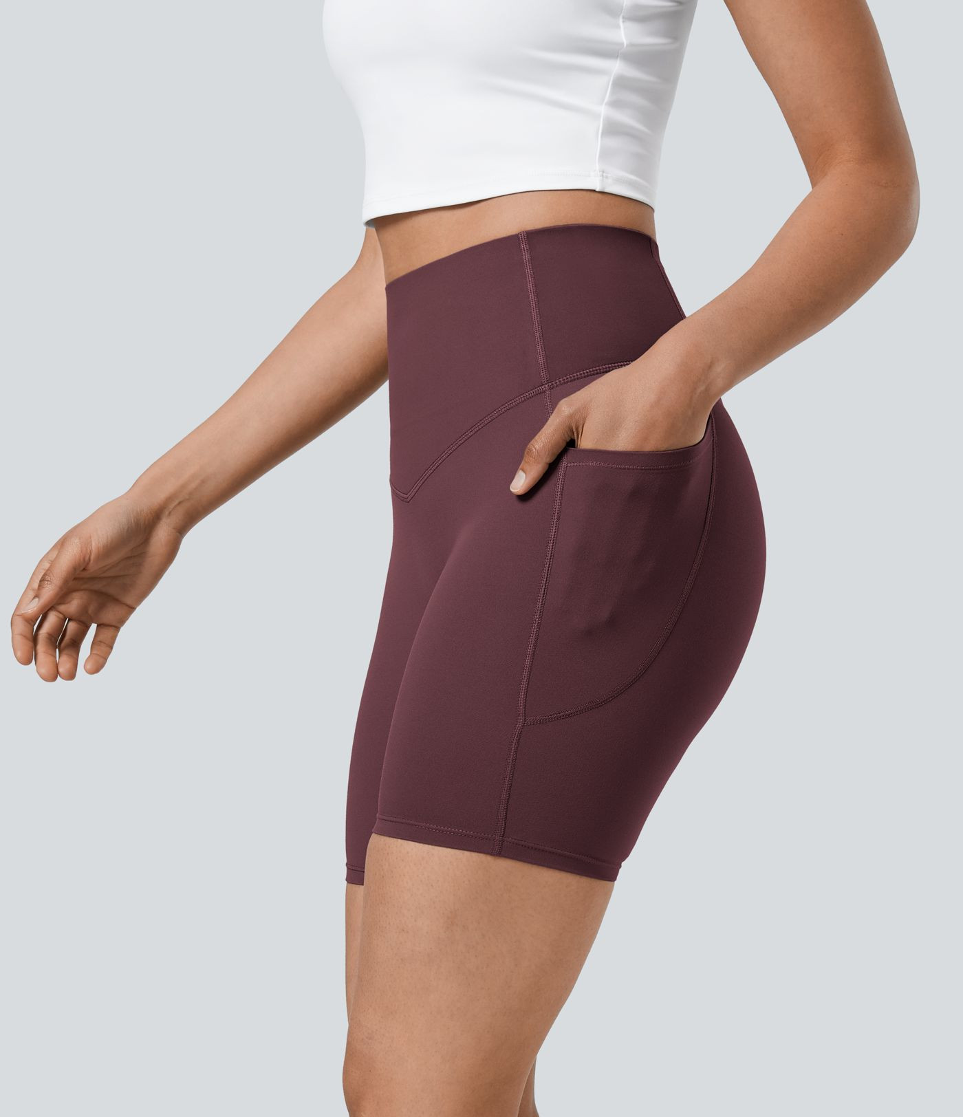 Women\u2019s Halara UltraSculpt\u2122 High Waisted Tummy Control Pocket Shaping Training Biker Sh... | HALARA