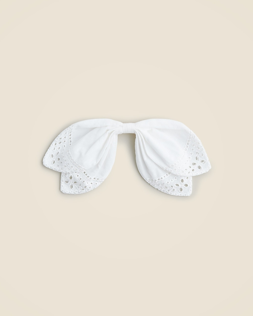 Eyelet bow hair clip | J. Crew US