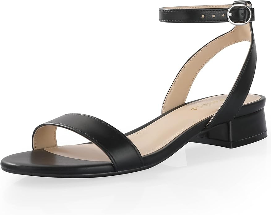 Ankis Black Nude White Red Women Sandals Comfortable Walking Strappy Open Toe Sandals for Women D... | Amazon (US)