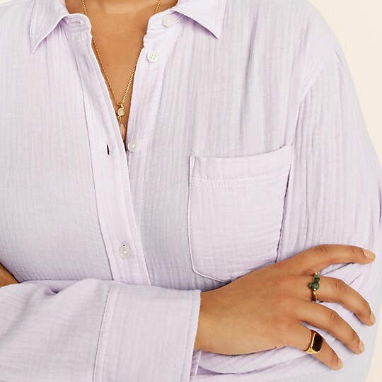 Classic-fit cozy gauze shirt | J. Crew US