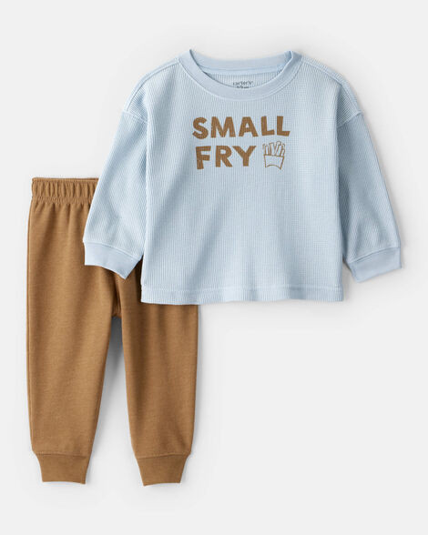 Baby Boy Small Fry Long-Sleeve Tee & Pant Set - Blue | Carter's Inc
