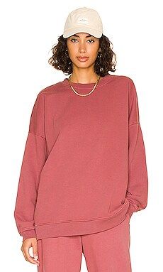 SIXTHREESEVEN The Oversized Crewneck in Rose Red from Revolve.com | Revolve Clothing (Global)