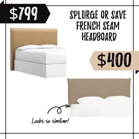 Gorgeous French seam upholstered headboard. Available in lots of colors! 

#LTKhome
