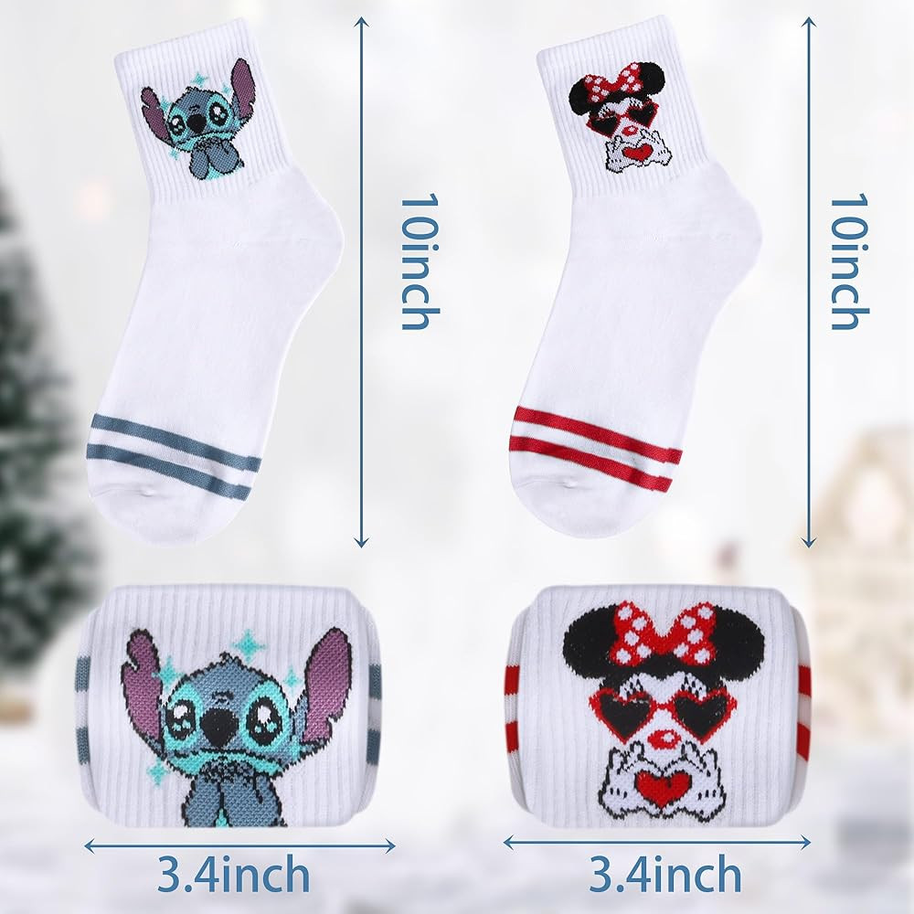 Cartoon Socks for Women Men - 5 Pairs Fashion Cartoon Crew Socks Funny Novelty Classic Character ... | Amazon (US)