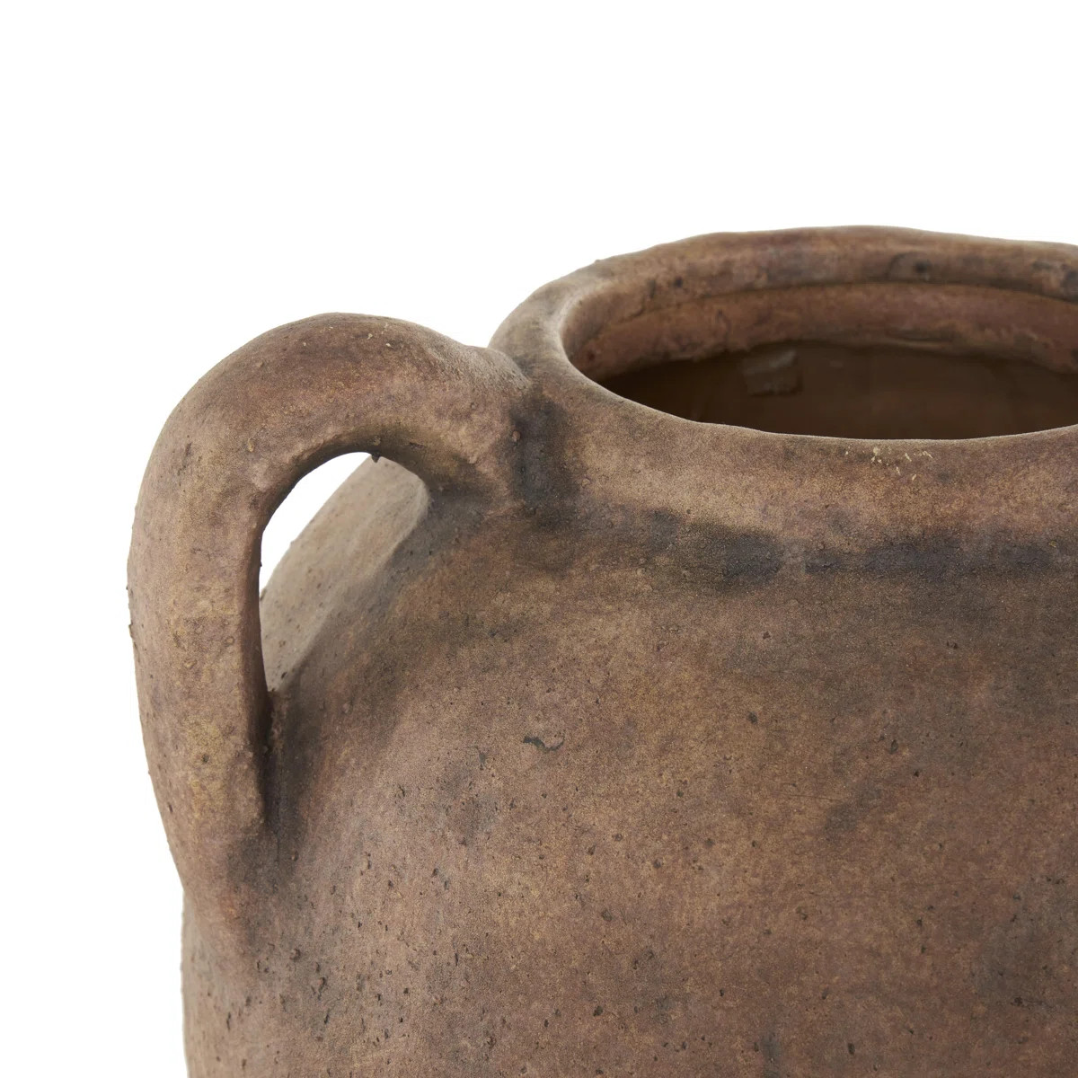 Badgley Ceramic Antique Style Textured Vase With Shadings And Handles | Wayfair North America