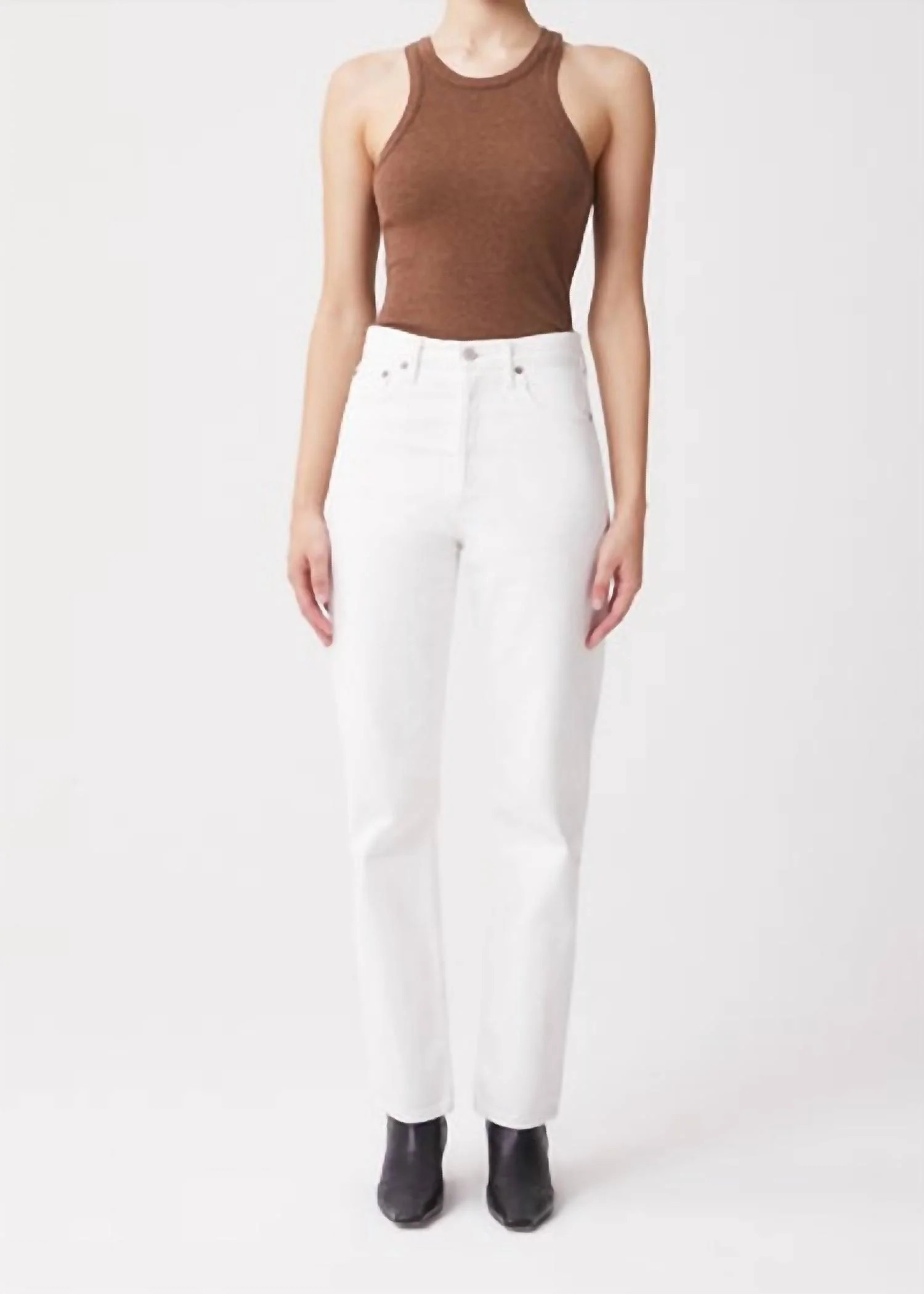 90's Pinch Waist High Rise Straight Jeans In Drum | Shop Simon