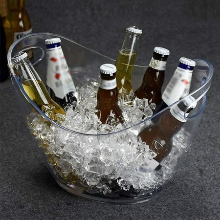 Plastic Oval Storage Tub, Wine, Beer Bottle Drink Cooler, Parties Ice Bucket, Party Beverage Chiller | Walmart (US)