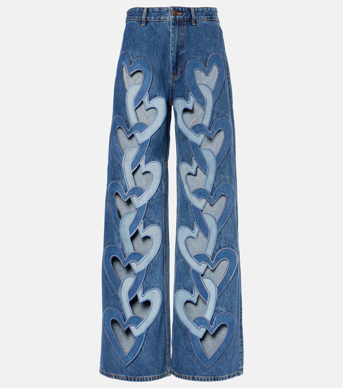 Cutout high-rise wide-leg jeans | Mytheresa (UK)