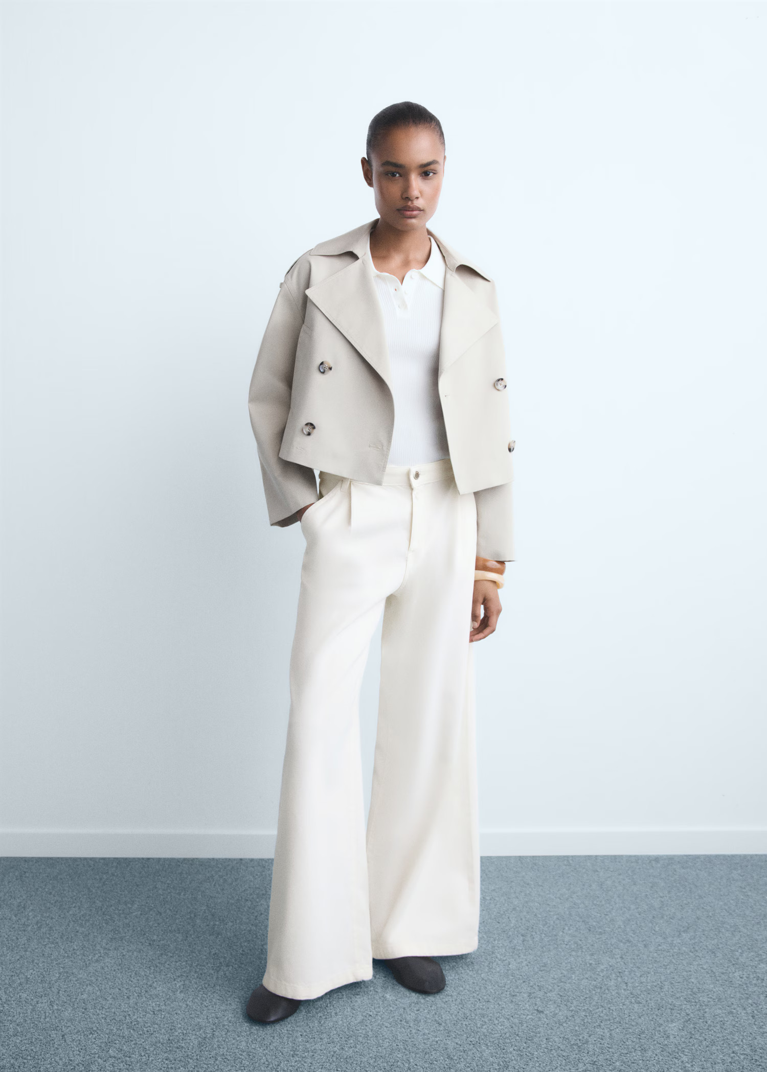 Wide-leg pleated jeans - Women | MANGO USA | Mango (US/MX/AU)