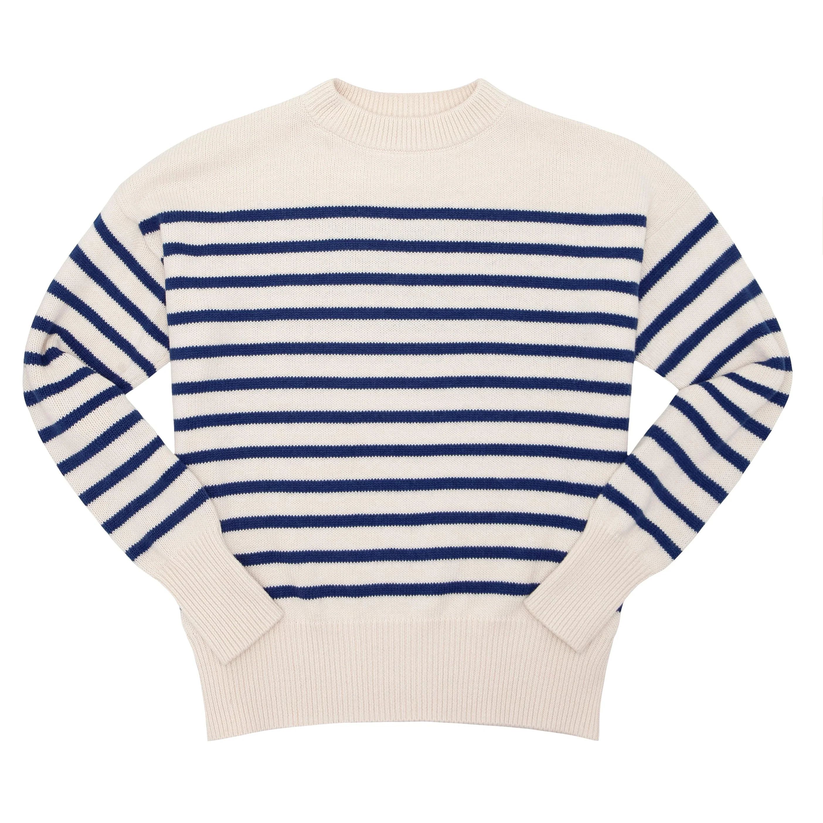 women's breton stripe knit sweater | minnow