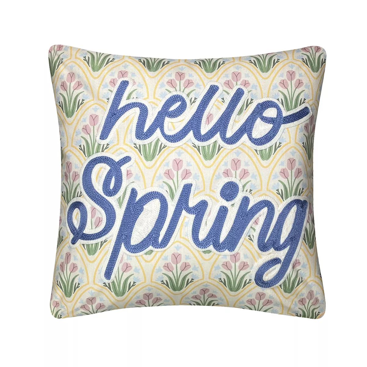 Celebrate Together™ 16x16 Spring Ivory Floral Hello Spring Pillow | Kohl's