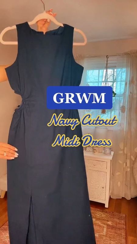 Amazon Navy Cut Out Midi Dress - wearing size med #vacationoutfit #springdress #springoutfit #ltkunder50

#LTKFind #LTKSeasonal #LTKU
