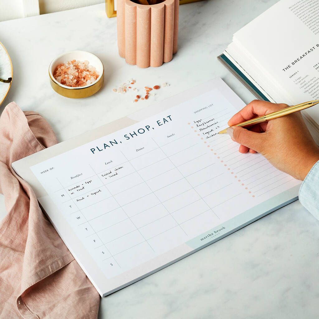 Essential Weekly Meal Planner Pad | Not On The High Street