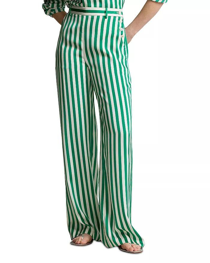 Ralph Lauren Lauren Ralph Lauren Striped Silk Wide Leg Pants Back to results -  Women - Bloomingd... | Bloomingdale's (US)