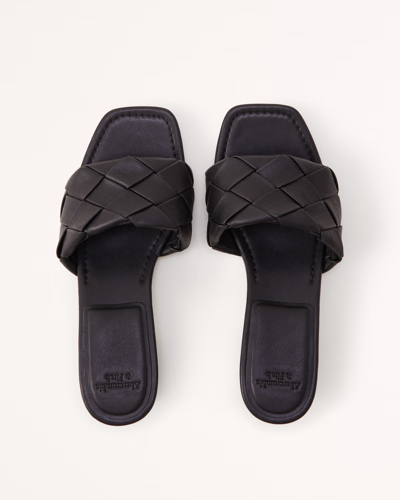Basketweave Heel Sandals | Abercrombie & Fitch (US)