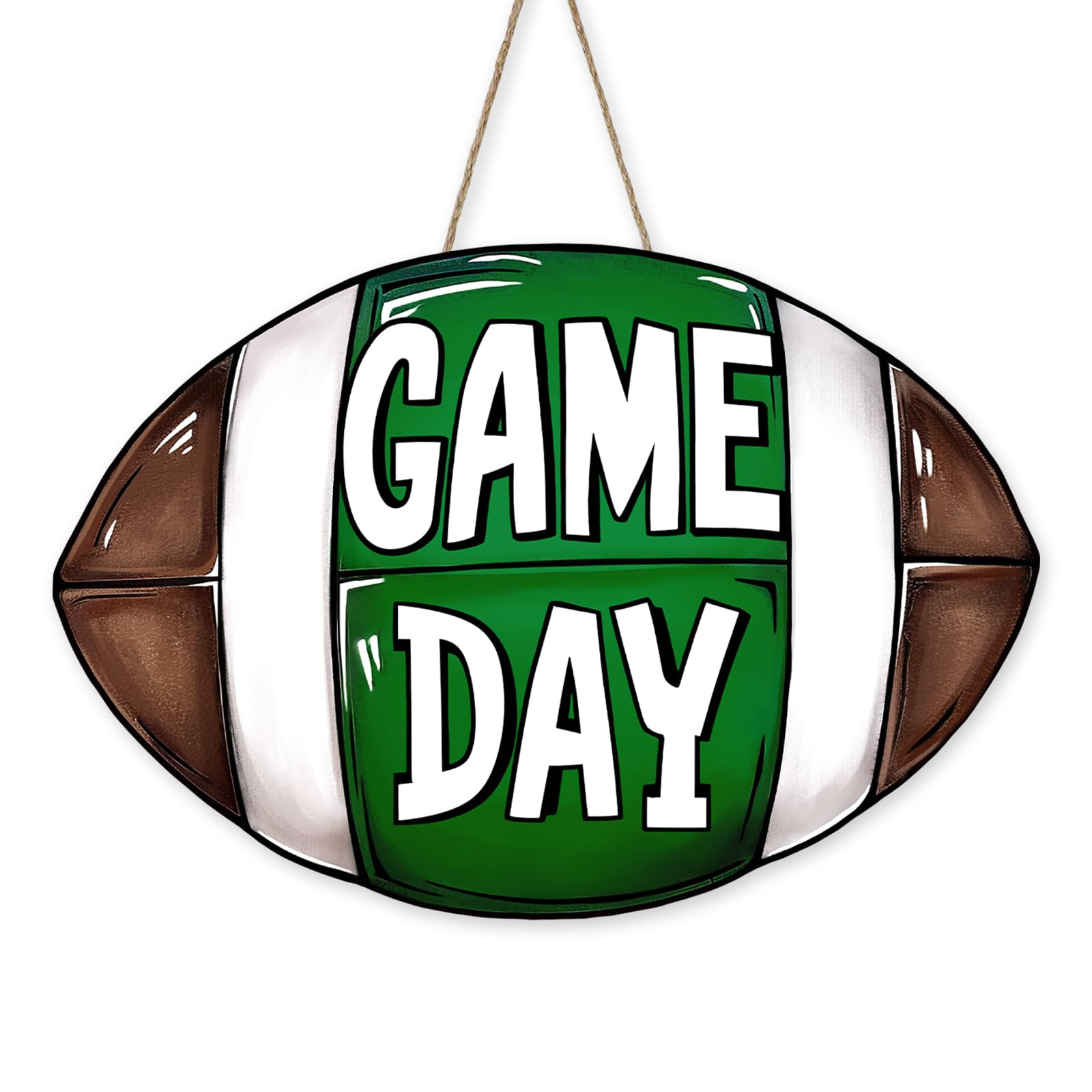 Football Season Game Day Front Door Sign, Sport Wood Hanger Outdoor Outside Porch Home Decor, Fal... | Amazon (US)