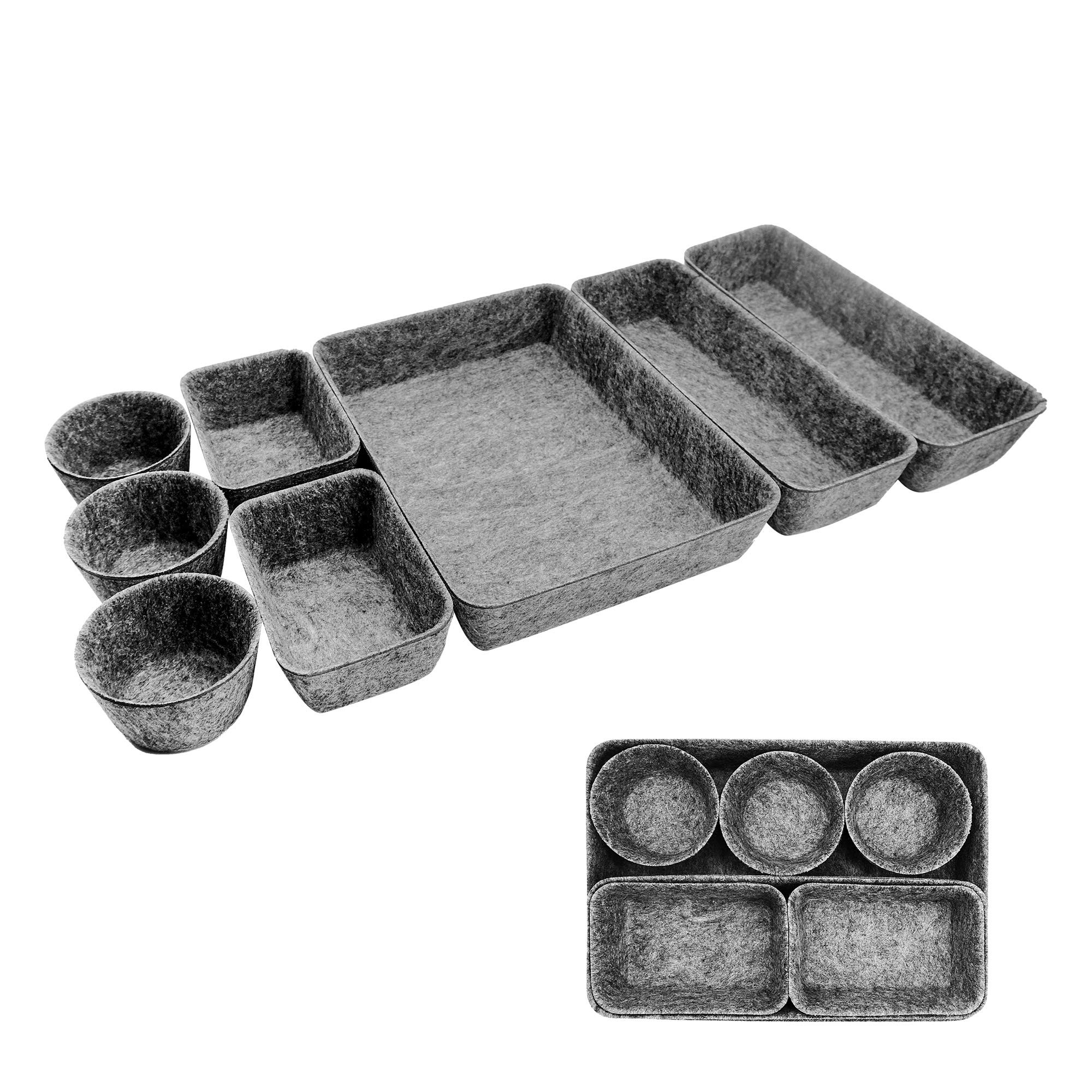 8pcs Drawer Organizers, Separators, Storage Box,Felt Storage Bins Inserts Tool Containers Toy Bas... | Amazon (US)