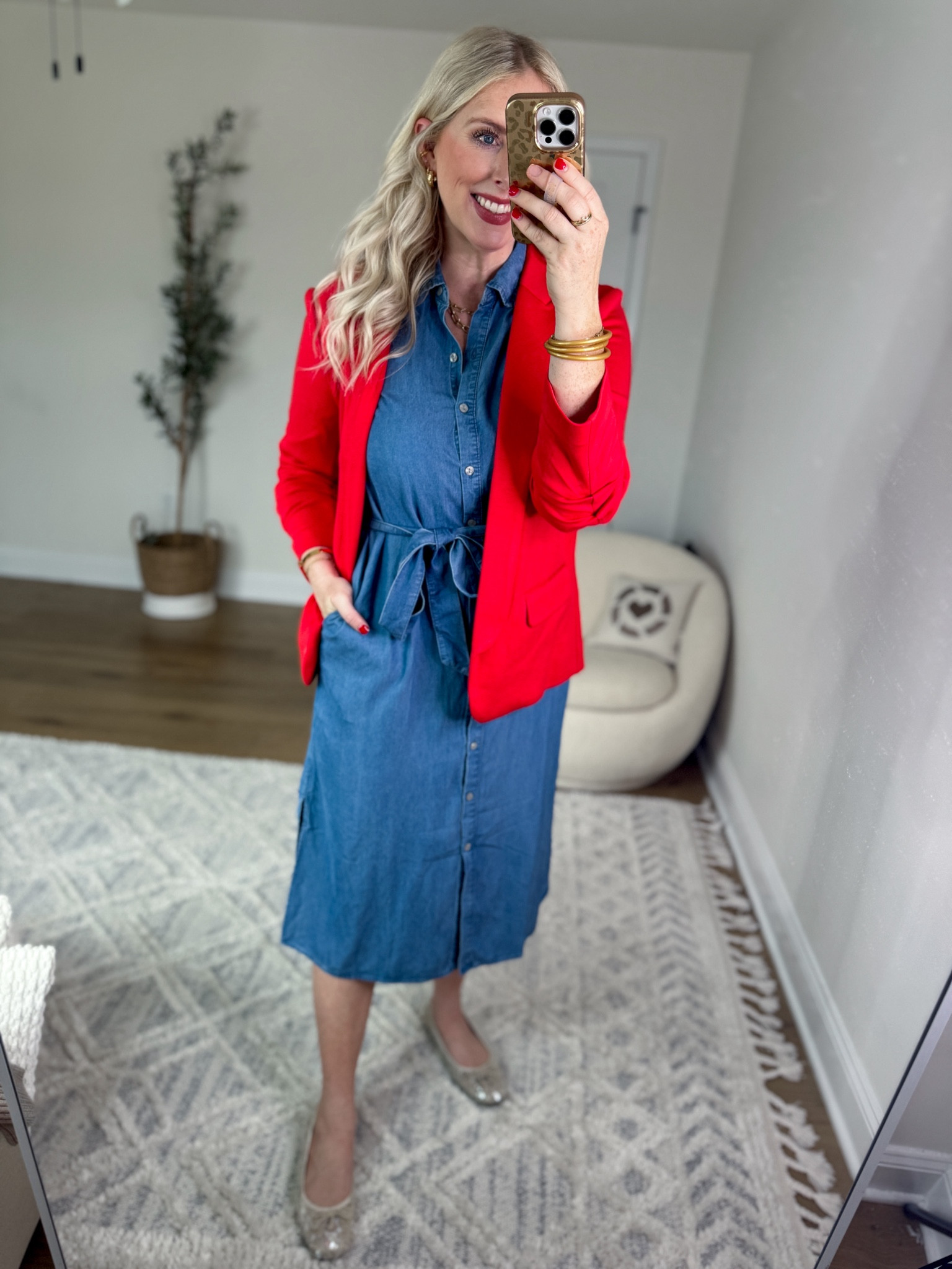 Daily try on, Walmart outfit, Walmart fashion, Walmart try on, time And tru, denim dress, red blazer, scuba blazer 

Medium 

#LTKWorkwear #LTKSeasonal #LTKFindsUnder50