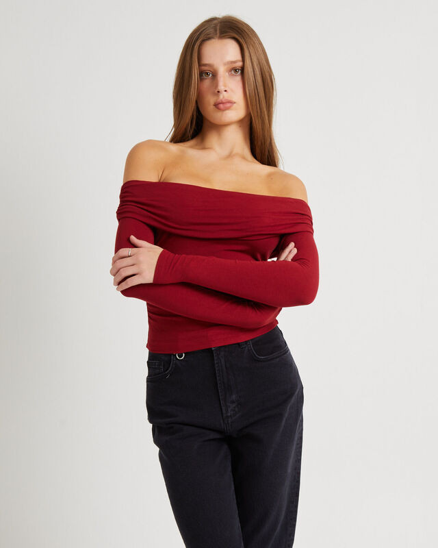 Kia Cold Shoulder Ruch Top | General Pants
