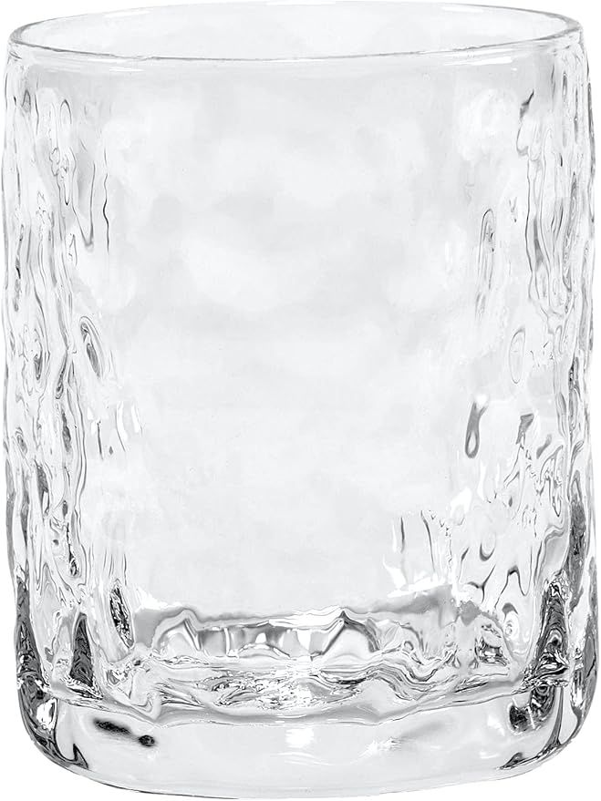 Red Co. Set of 4 Crystal Clear Dimpled Glass 9 Fl Oz Beverage Drinking Tumblers | Amazon (US)