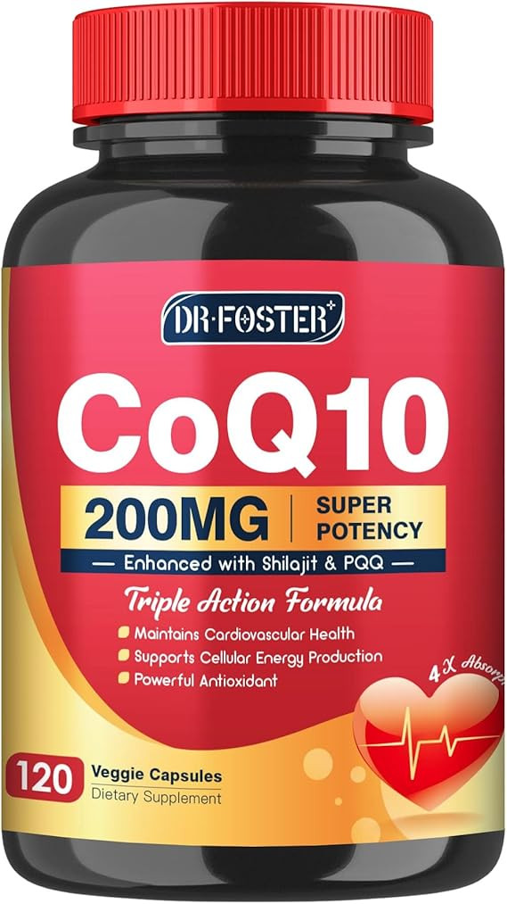 CoQ10 200mg with PQQ & Shilajit - High Absorption with Bioperine Coenzyme Q10 Supplements - Power... | Amazon (US)