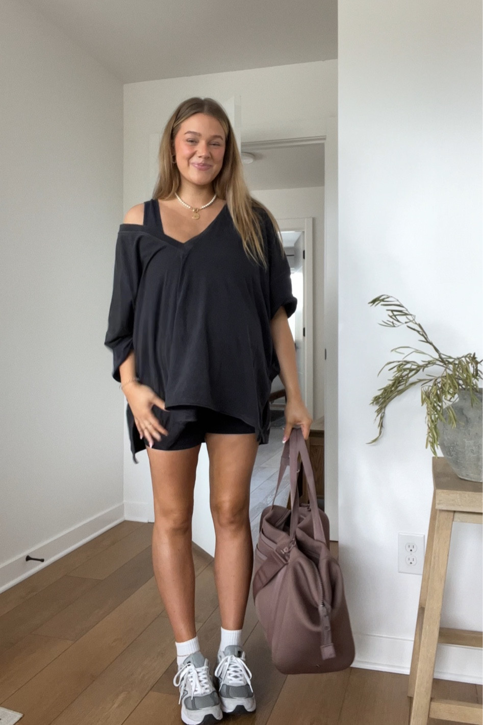 Free people set size M super loose & oversized but I paired them with lululemon shorts instead of the ones they come with! Size 8 tts. Amazon socks + use code BRE20 for 20% off all jewelry! SHEPPARD20 for 20% off dagne dover bag also 

#LTKsalealert #LTKbump #LTKshoecrush