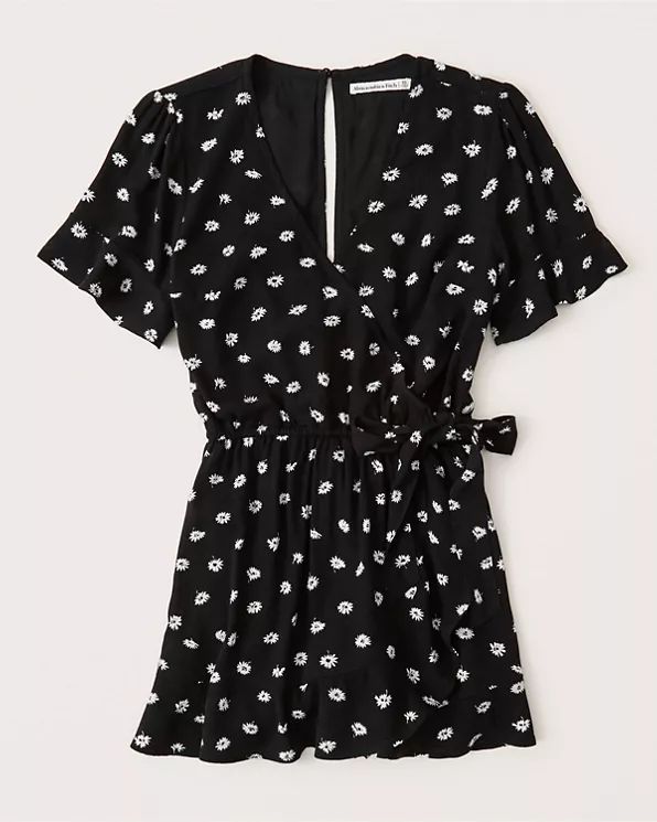 Wrap-Front Romper | Abercrombie & Fitch (US)