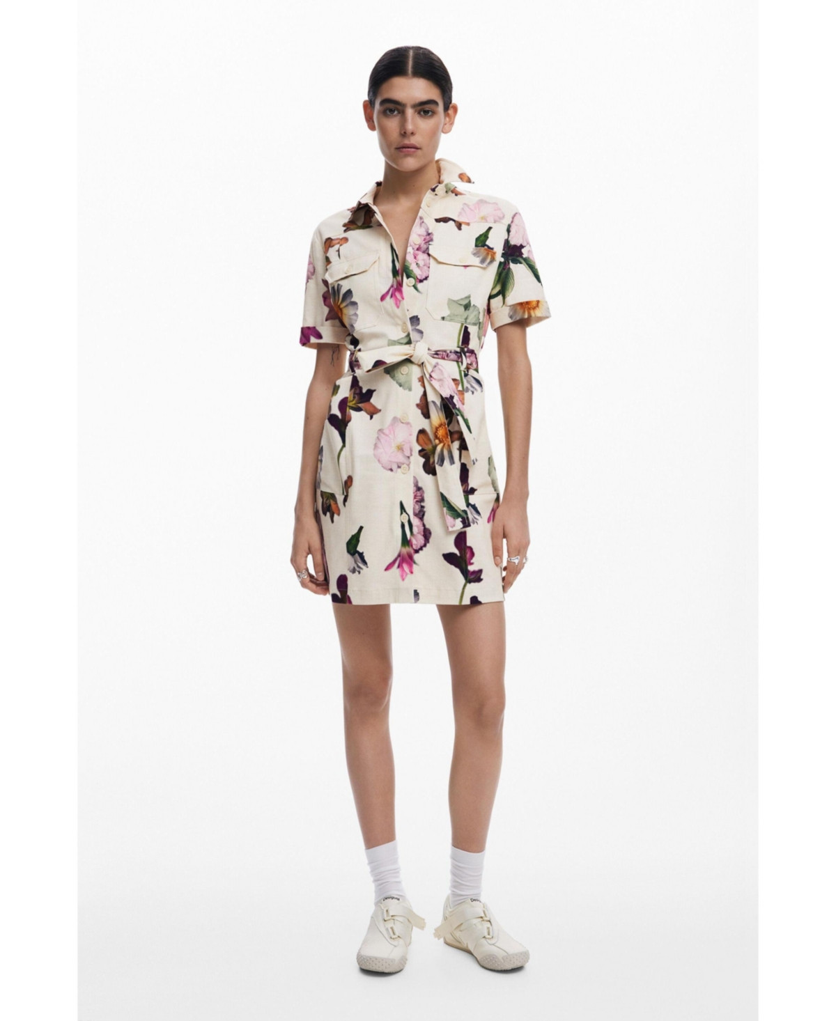 Desigual Women's Utility shirt dress - Light beige | Macy's