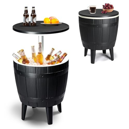 Outvita Outdoor Cooler Side Table, Modern Outdoor Patio Furniture & Hot Tub Cool Bar Table – 10 Gallon Beer and Wine Cooler for Cool Entertaining Party Yard | Amazon (US)