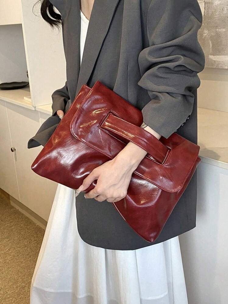 Dedoo Luxury Glamorous, Elegant, Exquisite, Quiet Luxury Large Black Square Bag Vintage, Mother's... | SHEIN