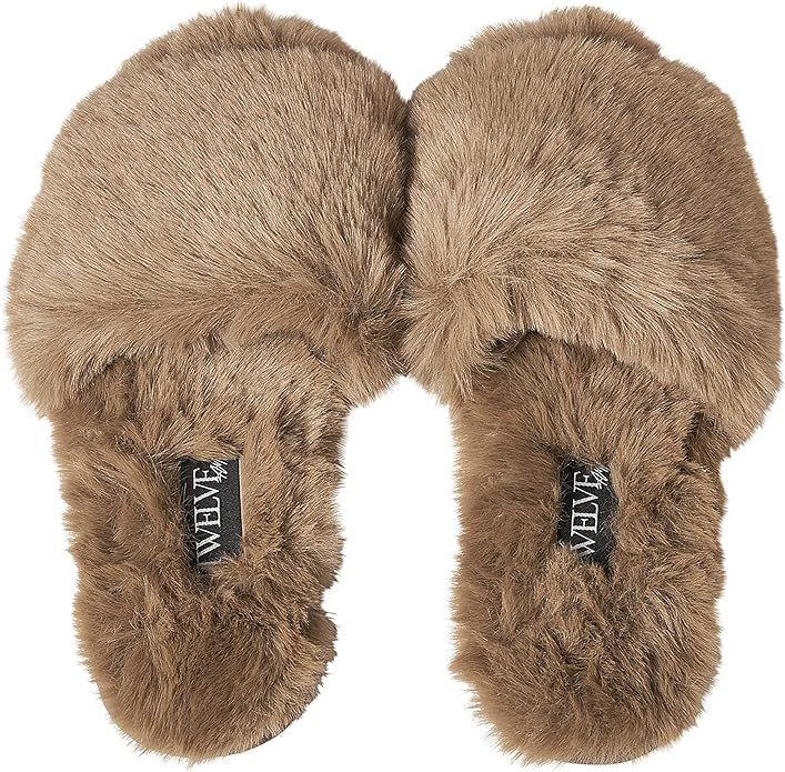 Twelve AM Co., So Good Fluffy Slippers (Size Down) | Amazon (US)