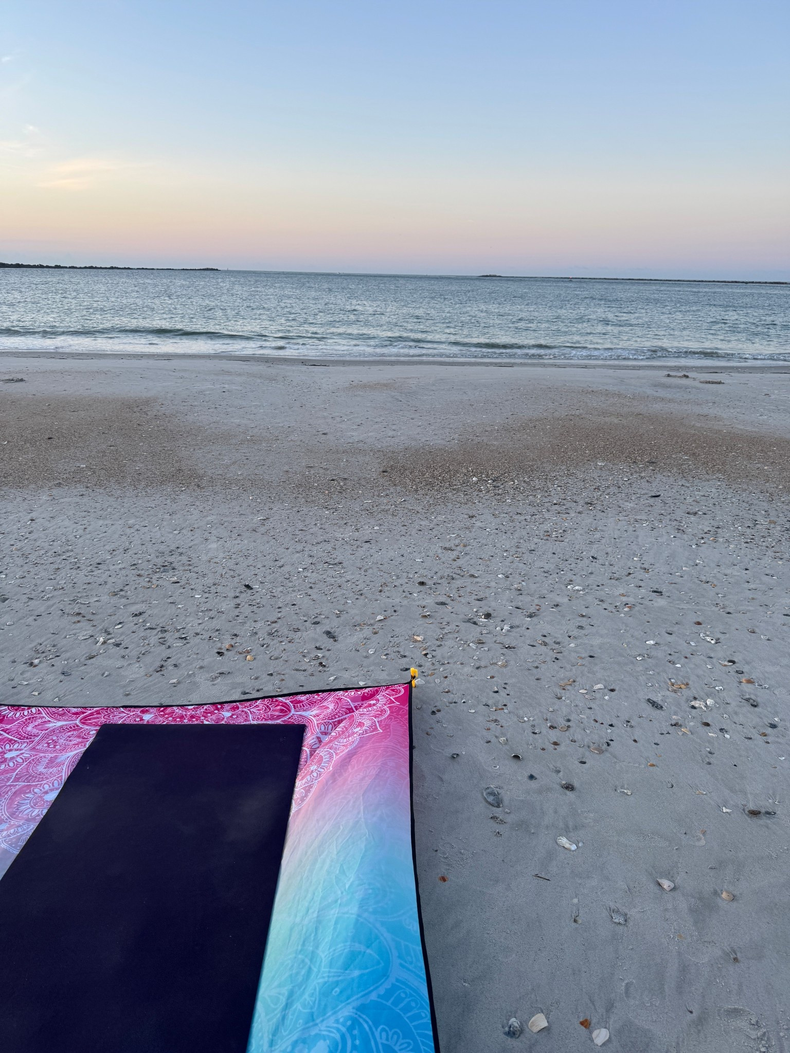 Favorite yoga mat + beach blanket.
