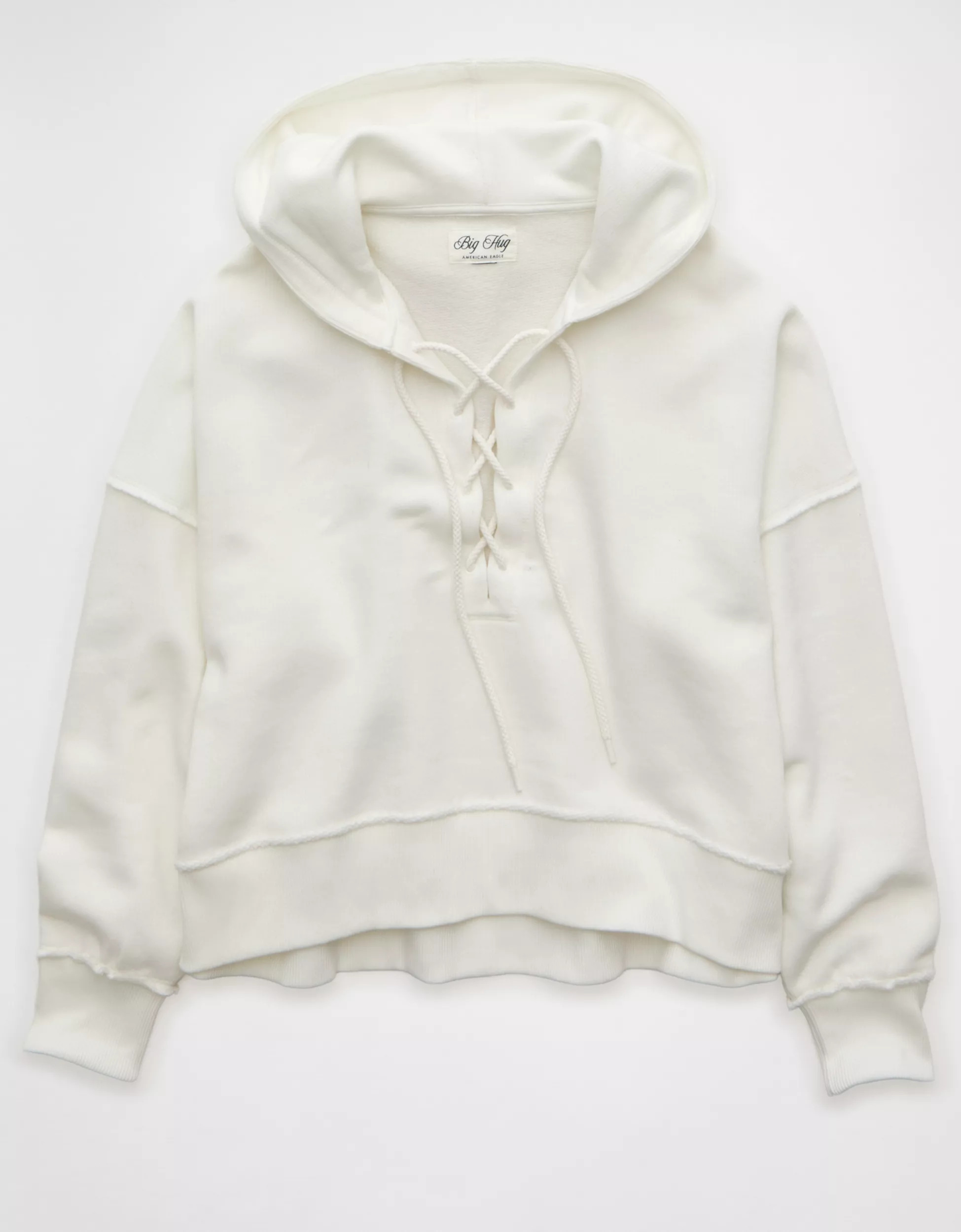 AE Big Hug Lace-Up Hoodie | American Eagle Outfitters (US & CA)