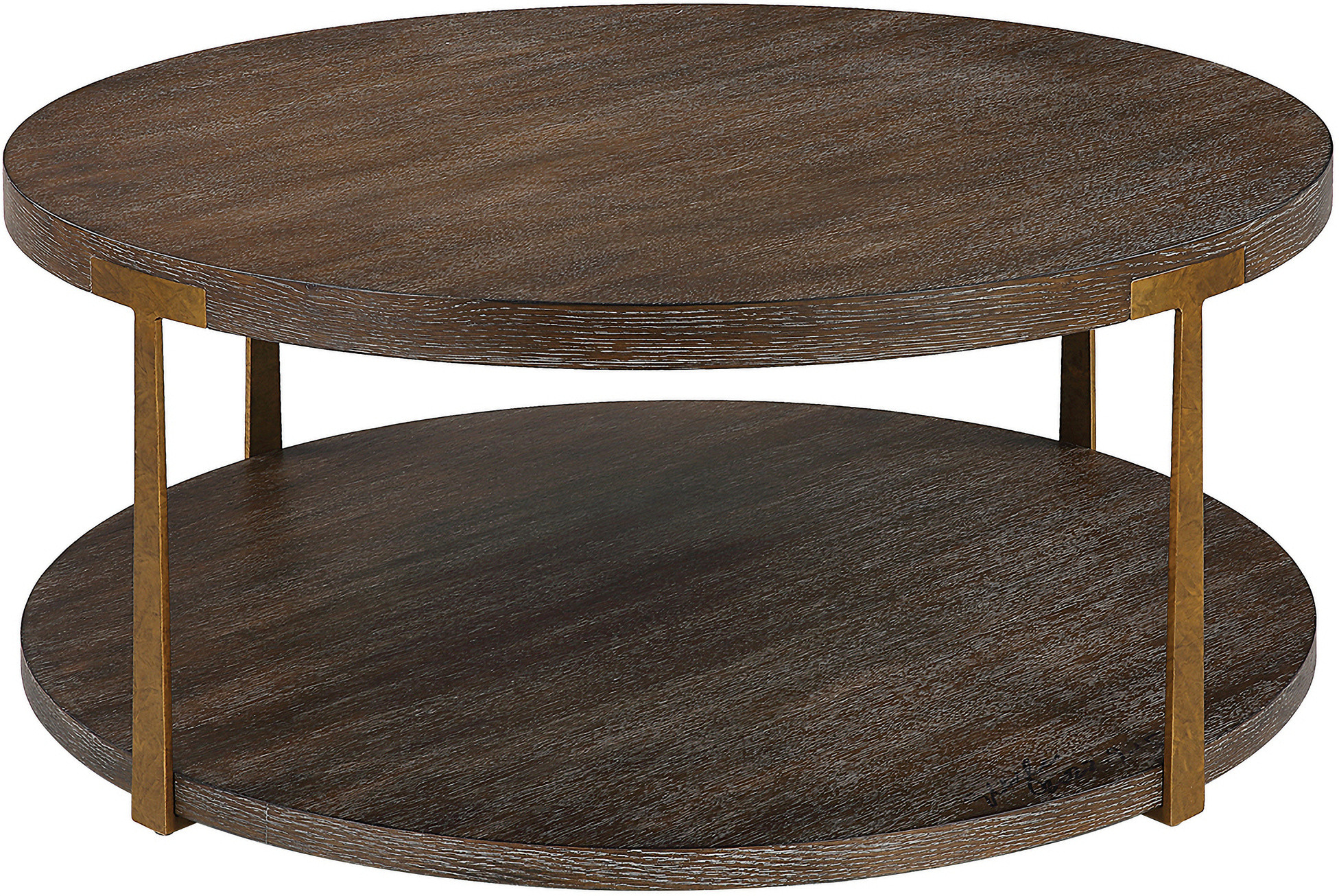 Uttermost Palisade Round Wood Coffee Table | 1stopbedrooms
