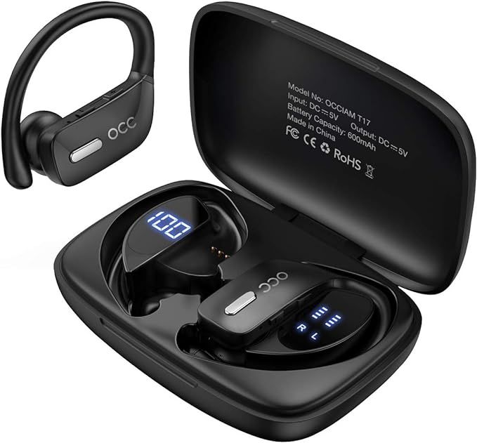 Wireless Earbuds occiam Bluetooth Headphones 48H Play Back Earphones in Ear Waterproof with Micro... | Amazon (US)